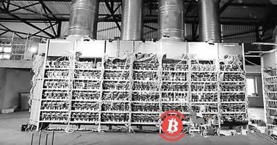 A modern mining farm showcasing the rows of mining rigs and advanced cooling systems designed for optimal performance.